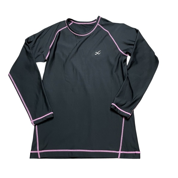 CW-X Women's Long Sleeve Compression Shirt Black Pink Size Large - Picture 1 of 6